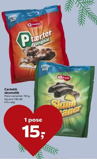 Kvickly Carletti skumslik tilbud