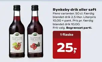 Kvickly Rynkeby drik eller saft tilbud