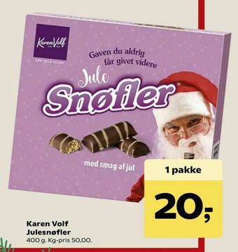 Kvickly Karen Volf Julesnøfler tilbud