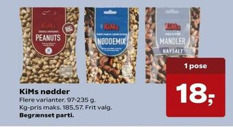Kvickly KiMs nødder tilbud