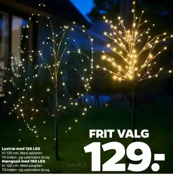 Netto Lystræ med 120 LED, Hængepil med 160 LED tilbud