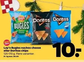 Netto Lay's eller Doritos chips Bugles nachos cheese tilbud