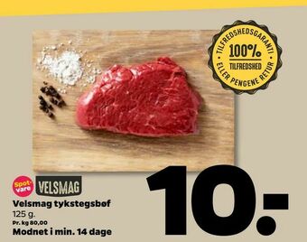 Netto Velsmag tykstegsbøf tilbud