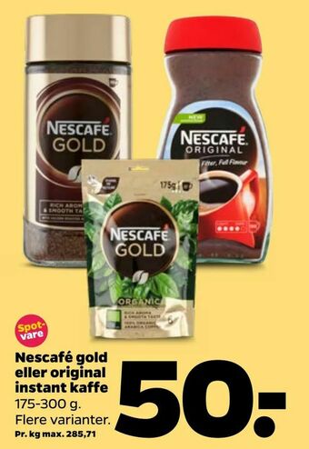 Netto Nescafé gold eller original instant kaffe tilbud
