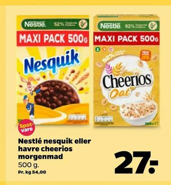 Netto Nestlé nesquik eller havre cheerios morgenmad tilbud