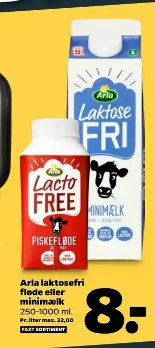 Netto Arla laktosefri fløde eller minimælk tilbud