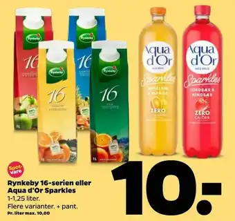 Netto Rynkeby 16-serien eller Aqua d'Or Sparkles tilbud