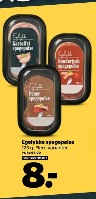 Netto Egelykke spegepølse tilbud