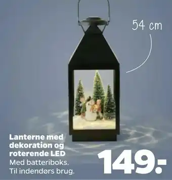 Netto Lanterne med dekoration og roterende LED tilbud