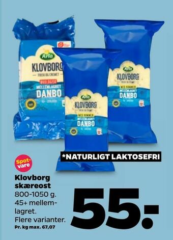 Netto Klovborg skæreost tilbud