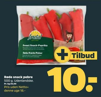 Netto Røde snack pebre tilbud