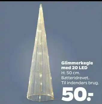 Netto Glimmerkegle med 20 LED tilbud