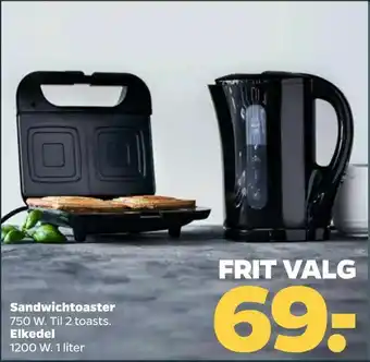 Netto Sandwichtoaster Elkedel tilbud