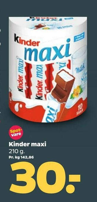 Netto Kinder maxi tilbud