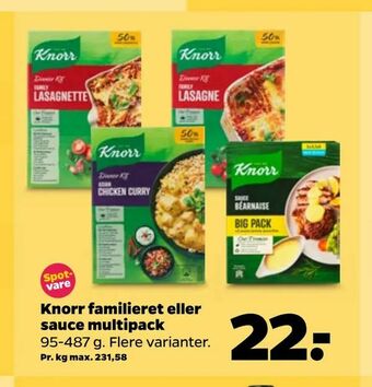 Knorr familieret eller sauce multipack