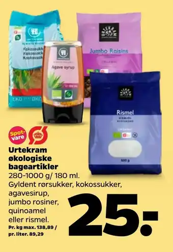 Urtekram økologiske bageartikler