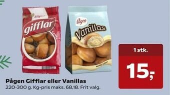 SuperBrugsen Pågen Gifflar eller Vanillas tilbud