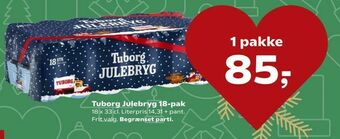 SuperBrugsen Tuborg Julebryg 18-pak tilbud