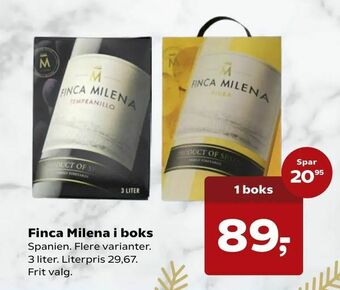 SuperBrugsen Finca Milena i boks tilbud