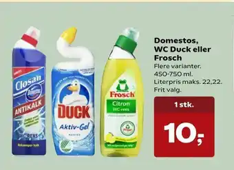 SuperBrugsen Domestos, WC Duck eller Frosch tilbud