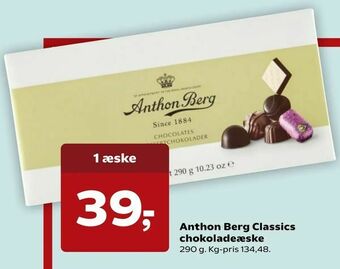 SuperBrugsen Anthon Berg Classics chokoladeæske tilbud