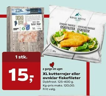 SuperBrugsen XL kutterrejer eller ovnklar fiskefileter tilbud