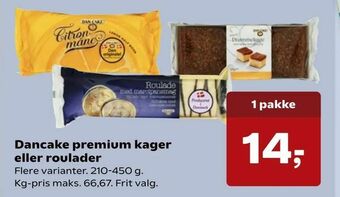 SuperBrugsen Dancake premium kager eller roulader tilbud