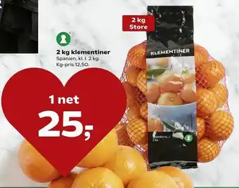 SuperBrugsen 2 kg klementiner tilbud