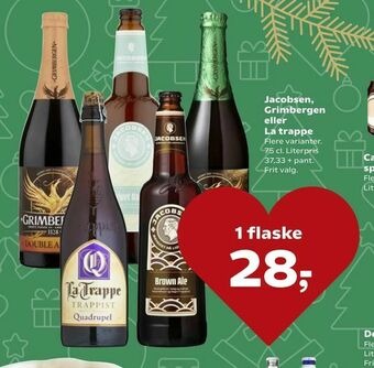 SuperBrugsen Jacobsen, Grimbergen eller La trappe tilbud