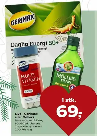 SuperBrugsen Livol, Gerimax eller Møllers tilbud