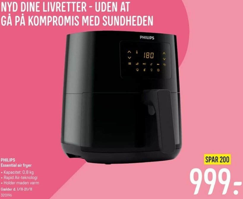 Philips Essential Air Fryer tilbud hos Elgiganten