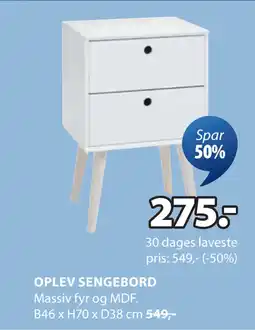 JYSK OPLEV SENGEBORD tilbud