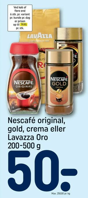 REMA 1000 Nescafé original, gold, crema eller Lavazza Oro tilbud