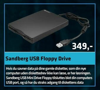 LabTech Data Sandberg USB Floppy Drive tilbud