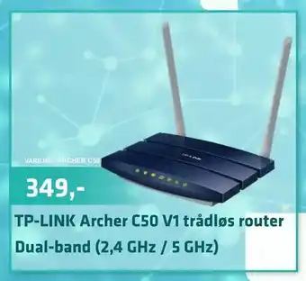 LabTech Data TP-LINK Archer C50 V1 trådløs router Dual-band (2,4 GHz / 5 GHz) tilbud