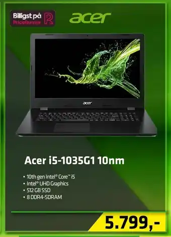 LabTech Data Acer i5-1035G1 10nm tilbud