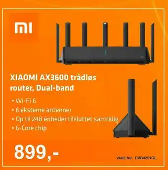 LabTech Data XIAOMI AX3600 trådløs router, Dual-band tilbud
