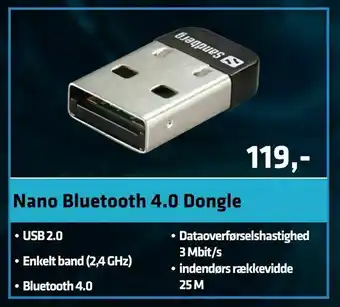 LabTech Data Nano Bluetooth 4,0 Dongle tilbud