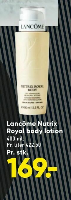 Bilka Lancôme Nutrix Royal body lotion tilbud