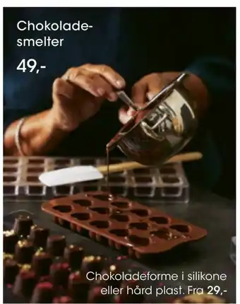 Chokoladeforme i silikone eller hård plast