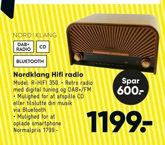 Bilka Nordklang Hifi radio tilbud