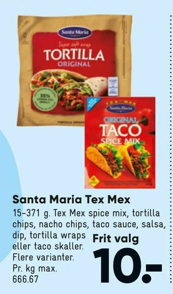 Bilka Santa Maria Tex Mex tilbud