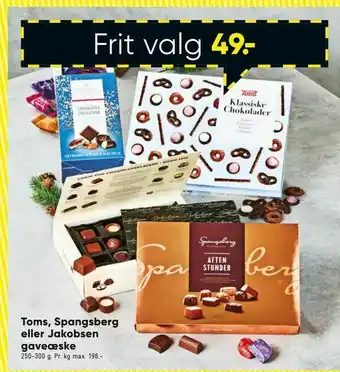 Bilka Toms, Spangsberg eller Jakobsen gaveæske tilbud