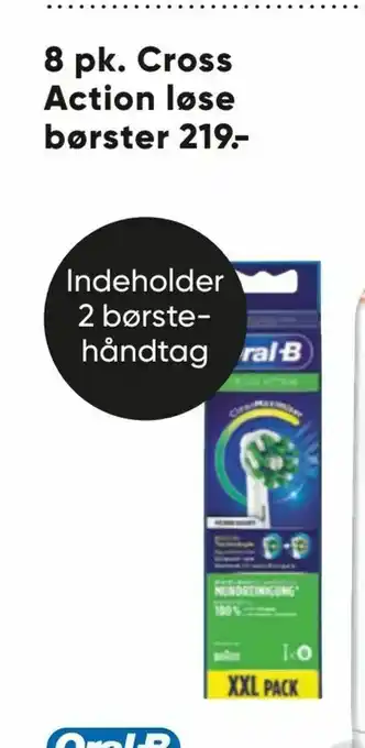 Bilka 8 pk. Cross Action løse børster tilbud