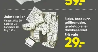 Bilka Brødkurv, grillhandske, grydelap eller dækkeserviet tilbud