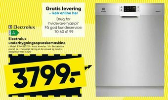 Bilka Electrolux underbygningsopvaskemaskine tilbud