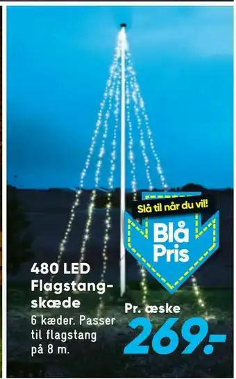 Bilka 480 LED Flagstangskæde tilbud