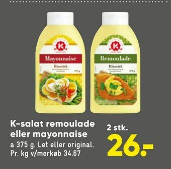 K-salat remoulade eller mayonnaise