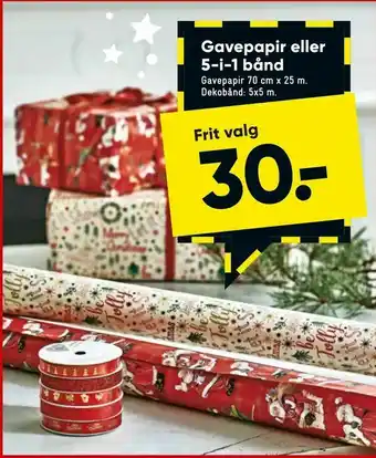 Bilka Gavepapir eller 5-i-1 bånd tilbud