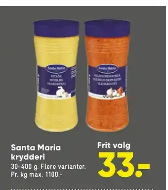 Bilka Santa Maria krydderi tilbud